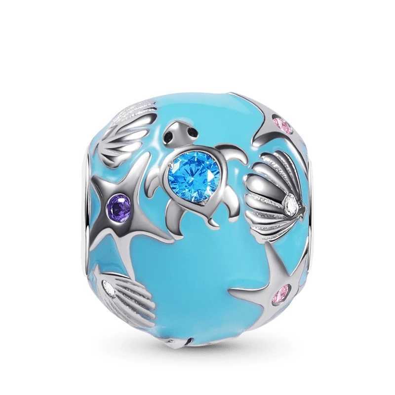 2024 Hot Sale 925 Sterling Silver Conch Penguin Mermaid Dolphin Fish Charms Beads Fit Original Pendant Bracelet DIY Jewelry GiftXJ250517