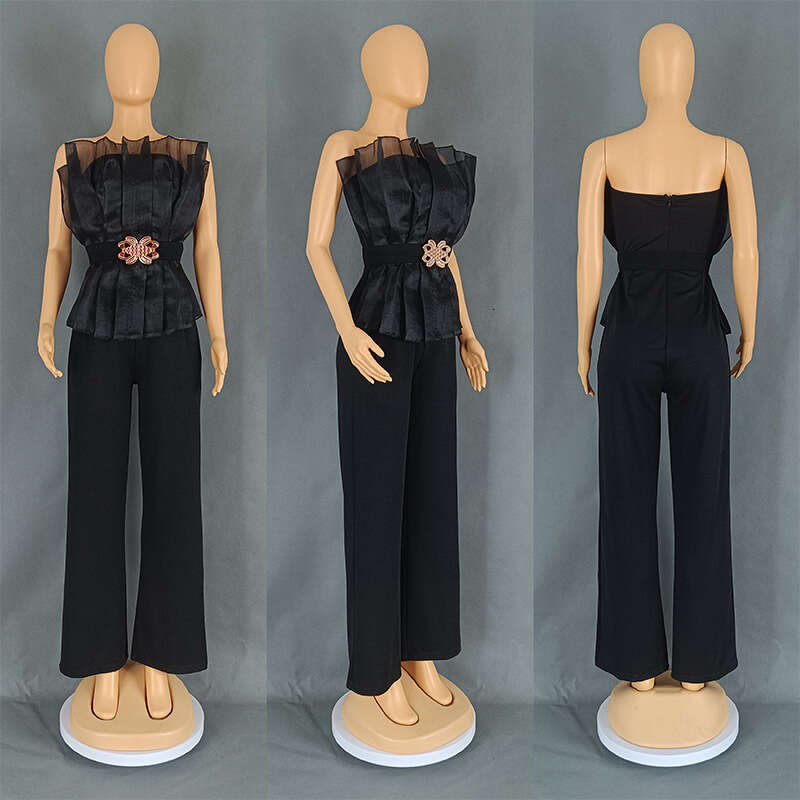 Wide Leg Jumpsuit Women S Fashion Solid Color Jumpsuit Sexy Off Shoulder Casual Set