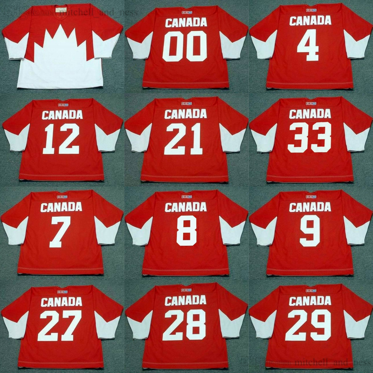 DIY Custom CCM Vintage Team Canada 1972 Hockey MAHOVLICH Jersey Throwback Embroidery MIKITA PARISE REDMOND MAHOVLICH CLARKE DRYDEN PERREAULT ESPOSITO Jerseys