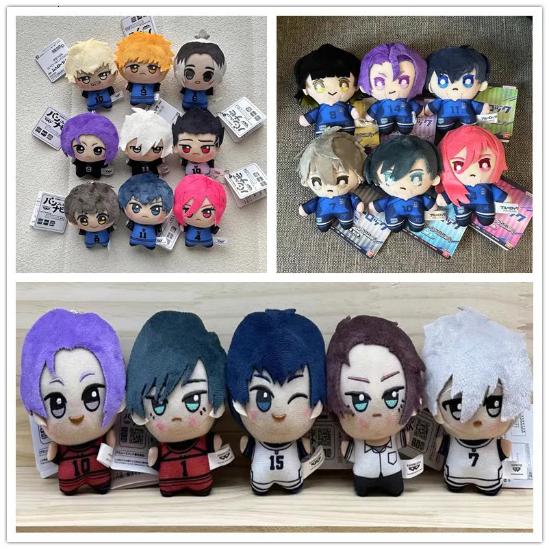10cm Blue Lock Plush Toy Stuffed Game Anime Figure Dolls KeyChain Pendant Backpack Charm Anime Peripheral Creative Birthday Gift 250517