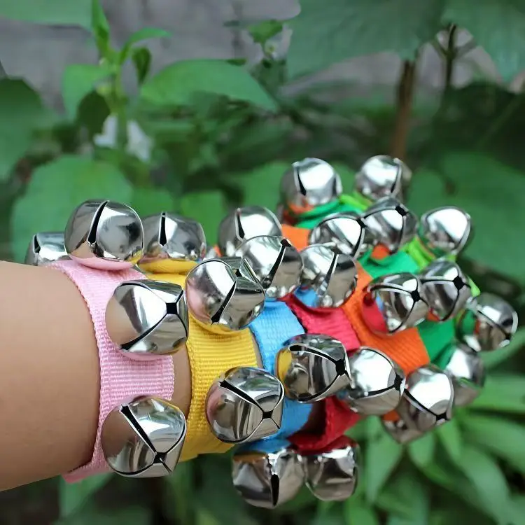 Rhythm Wrist Band Jingle Bells Musical Instruments Gift for Kids Hand Percussion Shakers Preschool Education Early Learning Toys
