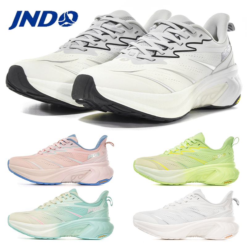 JNDO Petrel City Mens Trainers Platform Running Shoes Breathable Fabric Non-slip Young Runner Green Coral Black White Sea Salt Fashion Vitality Outdoo