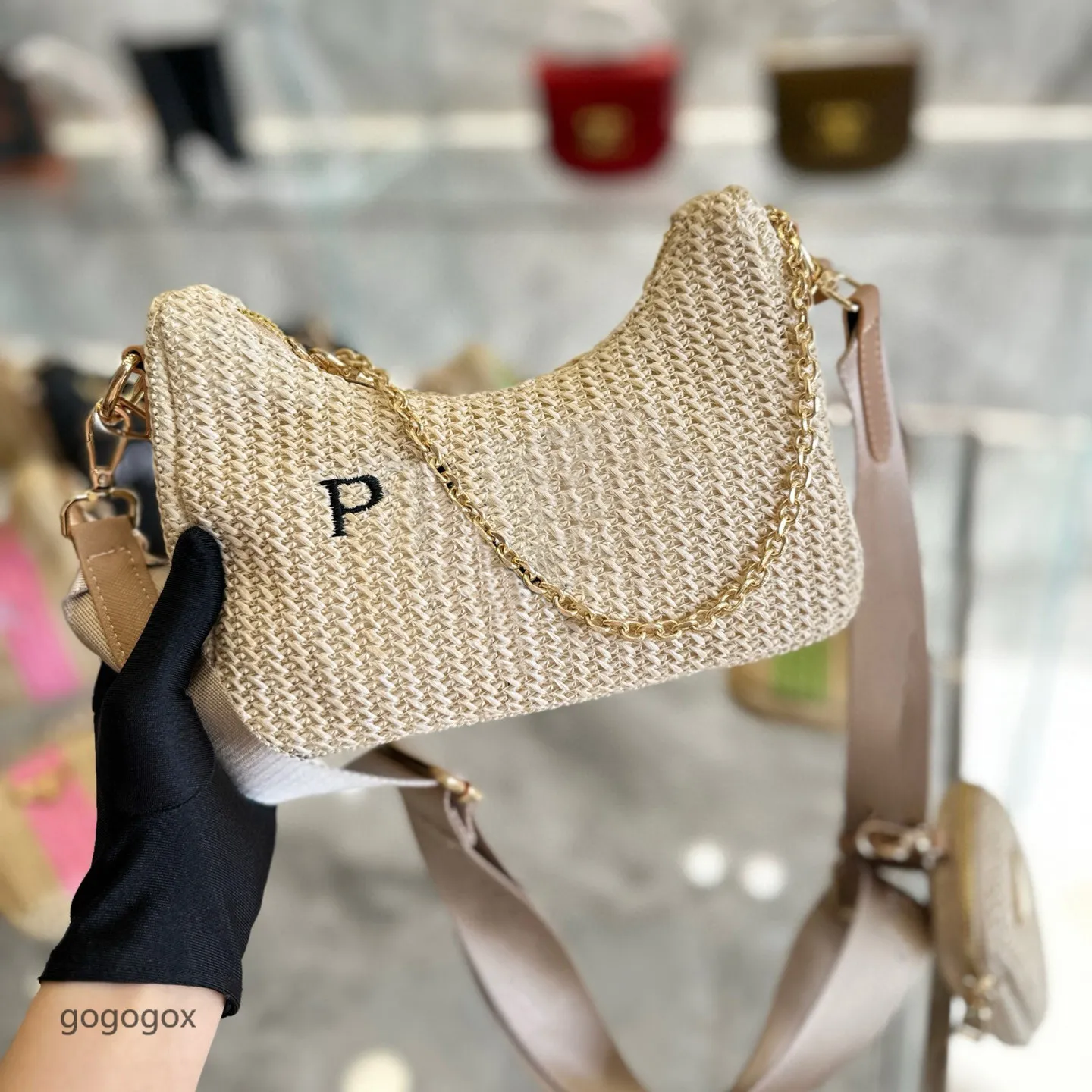 2025 new designer bag bags Luxury Bag tote bag Denim bag handbag Ladies' fashion bag Compact Classic retro bags designer high-quality underarm Straw weaving summer bag