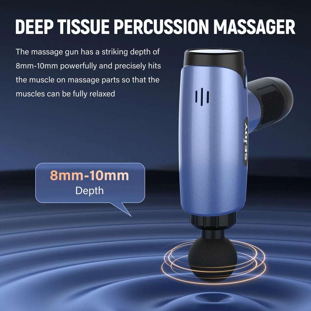 SEJOY Massage Gun 30 Speed Deep Tissue For Athletes Percussion Massager 10 Heads