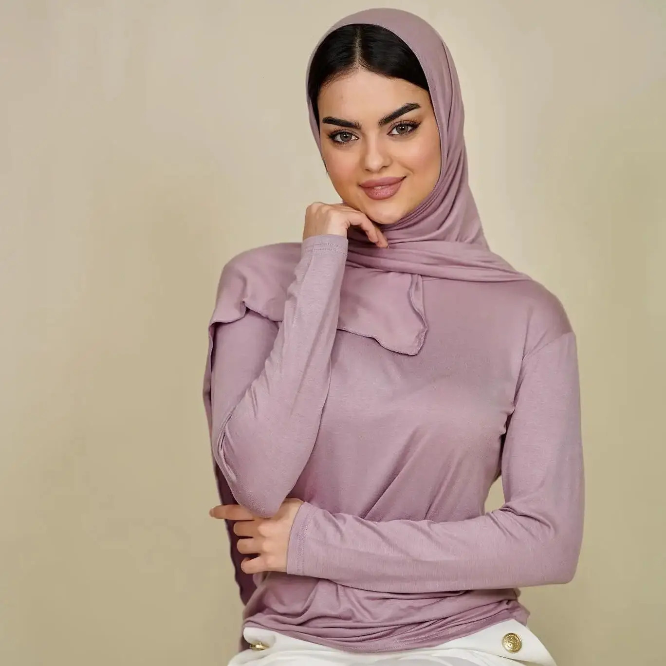 Selling Jersey Hijab Stretchy Scarf Plain Head Scarves Wholesale Women Cotton Headwrap Shawl 250517