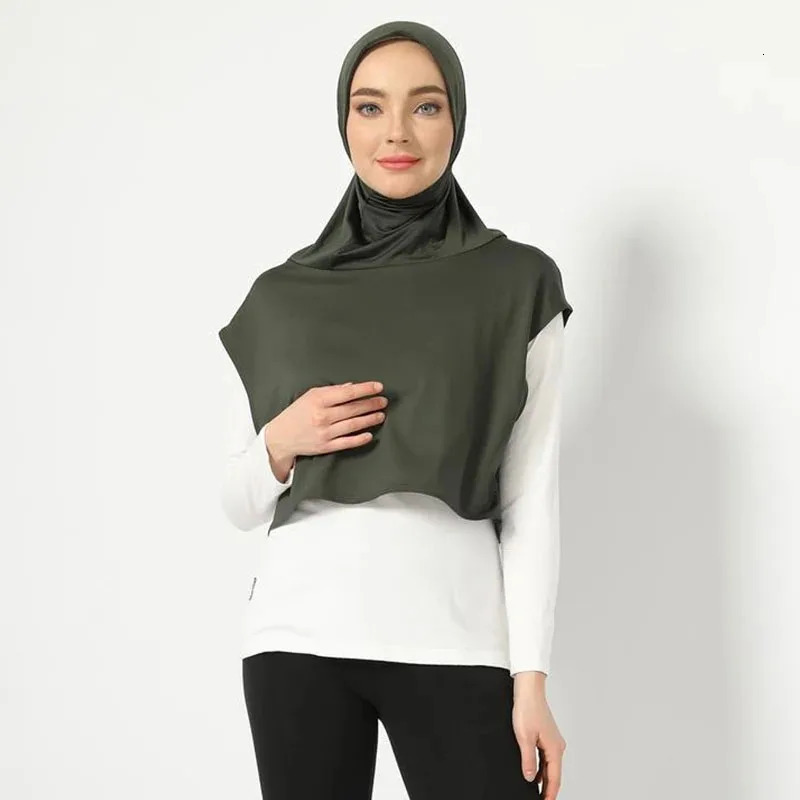 Muslim Sport Modal Hijab Abaya Hijabs For Woman Abayas Women Jersey Islamic Head Scarf Turbans Silk Turban Instant Wrap 250517