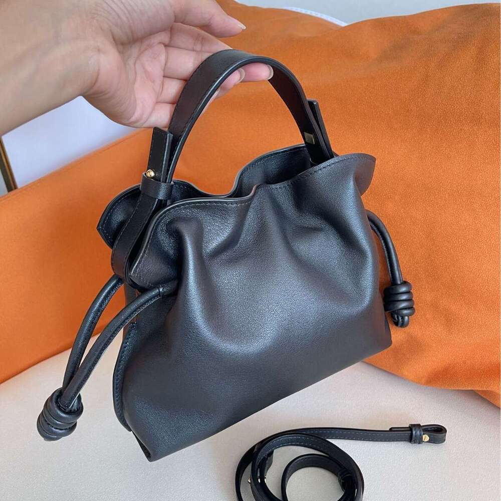 Tote Bag New Luojia Head Inner And Outer Full Drawstring Style Handheld Single Cross Shoulder Genuine Leather Cloud Lucky Bag KQ