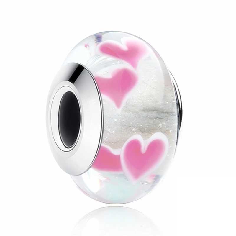 Hot Sale Colorful Murano Glass Gemstone Charm Bead Fit Original 925 Sterling Silver Pan Bracelet Women Jewelry Gift DIY MakingXJ250517