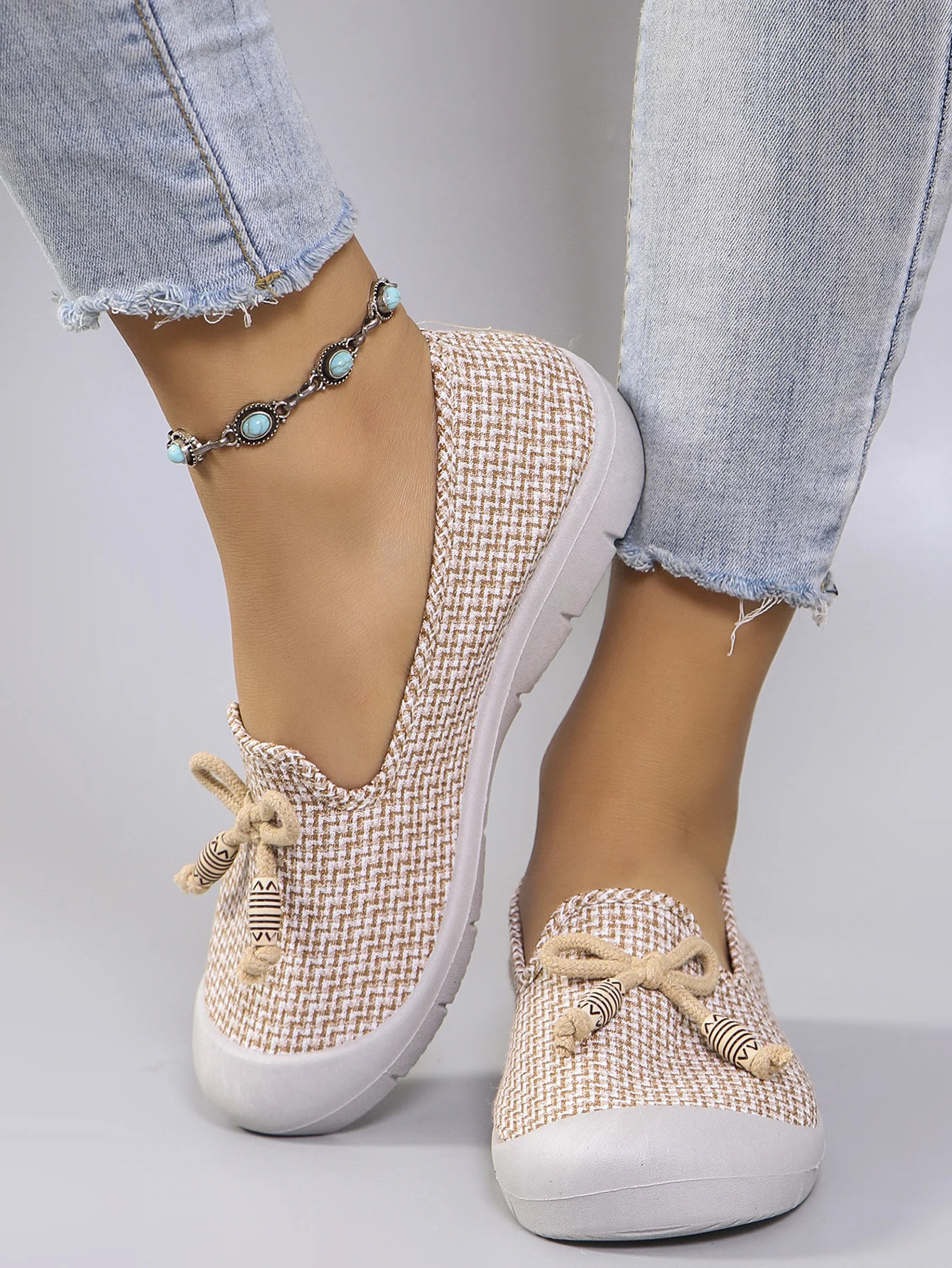 Spring Womens Casual Sports Shoes Comfortable Breathable Lightweight Wear resistant Lazy Shoes Soft soled Flat Shoes 250515