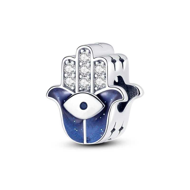 Miniso Blue Devils Palm EyeBlue Pansy FlowerButterfly Dangle Charms Beads Fit Original 925 Sterling Silver Bracelet JewelryXJ250517