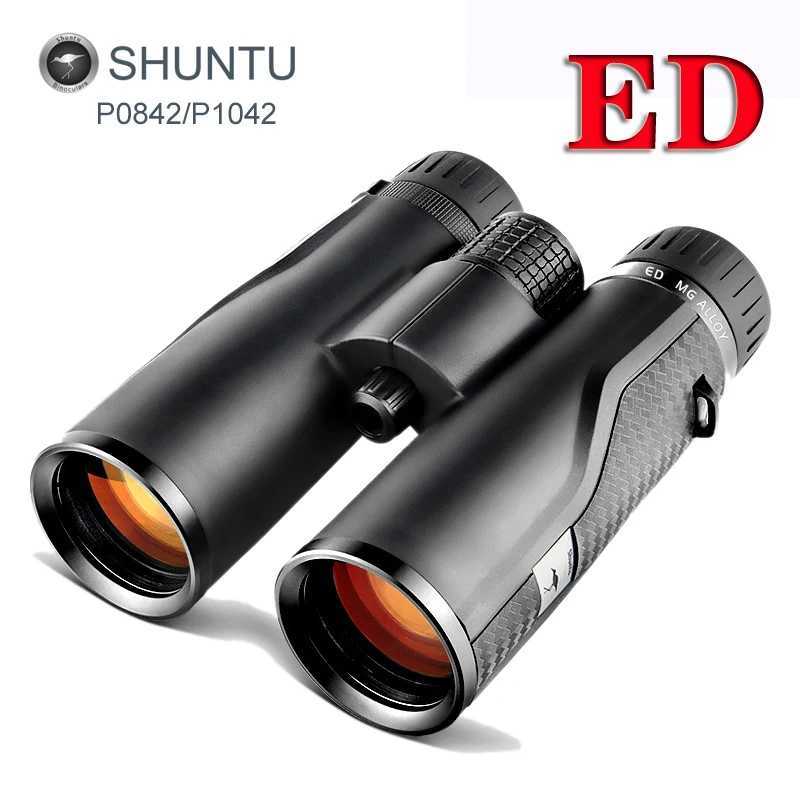 Shuntu Powerful 8x42 10x42 ED Lens Binoculars IPX7 Waterproof Bak4 Prism Long Range Outdoor Telescope For Travel Camping Hunting Y250516