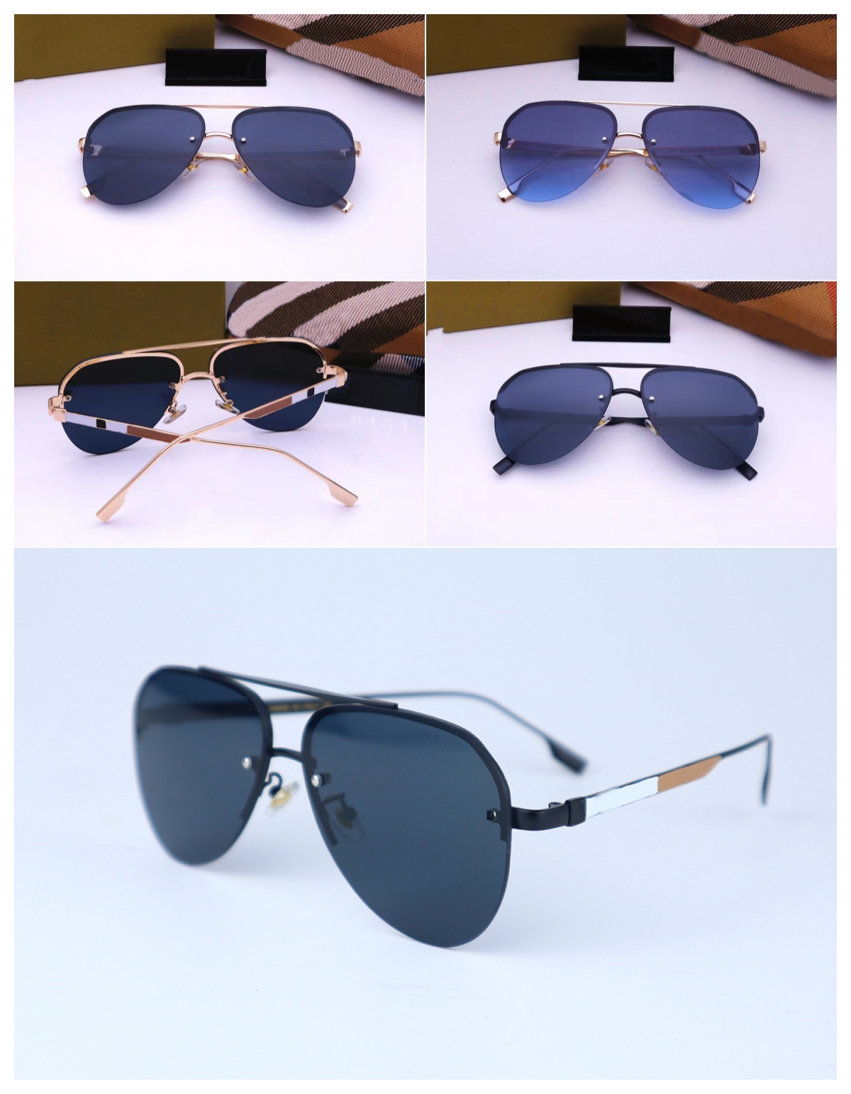 Mens sunglasses Designer sunglasses for women Classic Eyeglasses Goggle Outdoor Beach Sun Glasses Optional Triangular signature Eyewear lunettes de soleil