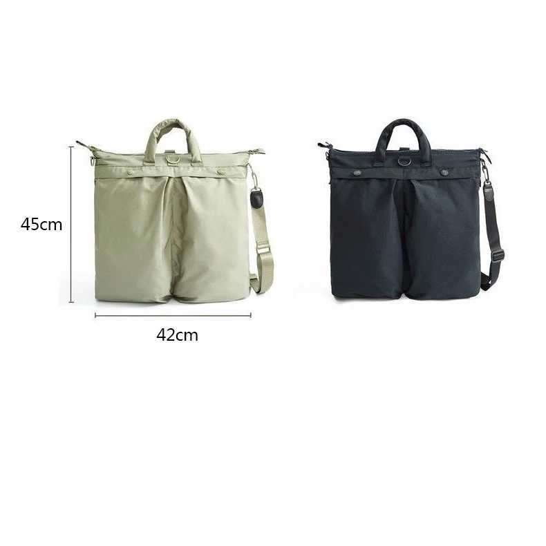 Large Helmet Bag Retro Backpack Crossbody Bag Versatile Commuting Tote Bag 3in1 Neutral Esthetics Pack for Youth Teen M250517