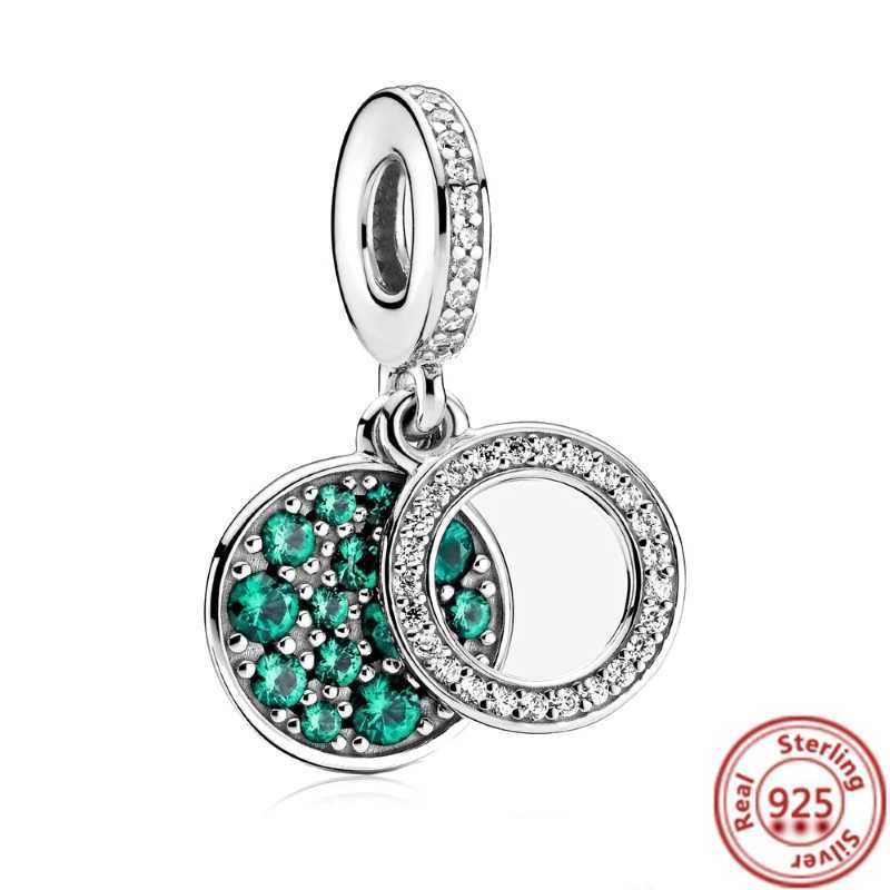 925 Silver Green Zircon Series Family Tree Hollow Lucky Beads Fit Original Pantaro Charms Bracelet DIY JewelryXJ250517