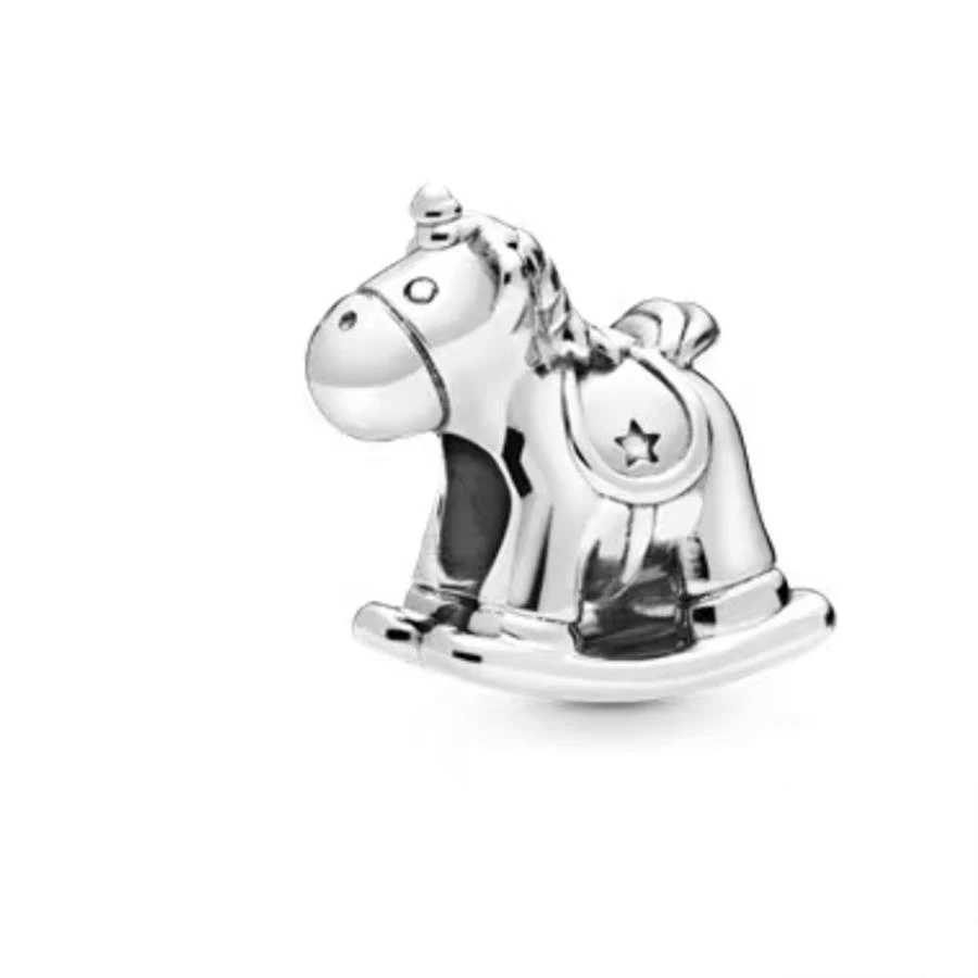 Hot Sale Simple Girl Boy Heart She Flower Pig Charm Bead Clip Fit Original 925 Sterling Silver Bracelet DIY Women Jewelry GiftXJ250517