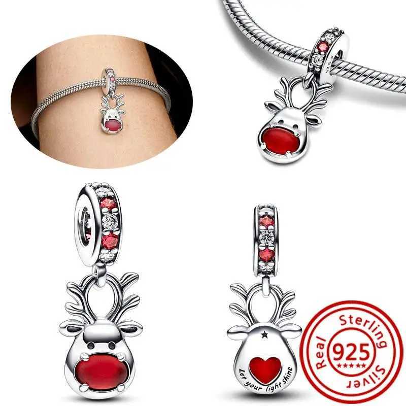 925 Silver Christmas Tree Socks Hat Santa Claus Elk Deer Snowflake Winter Beads Fit Pantaro Charm Bracelet Christmas DIY JewelryXJ250517