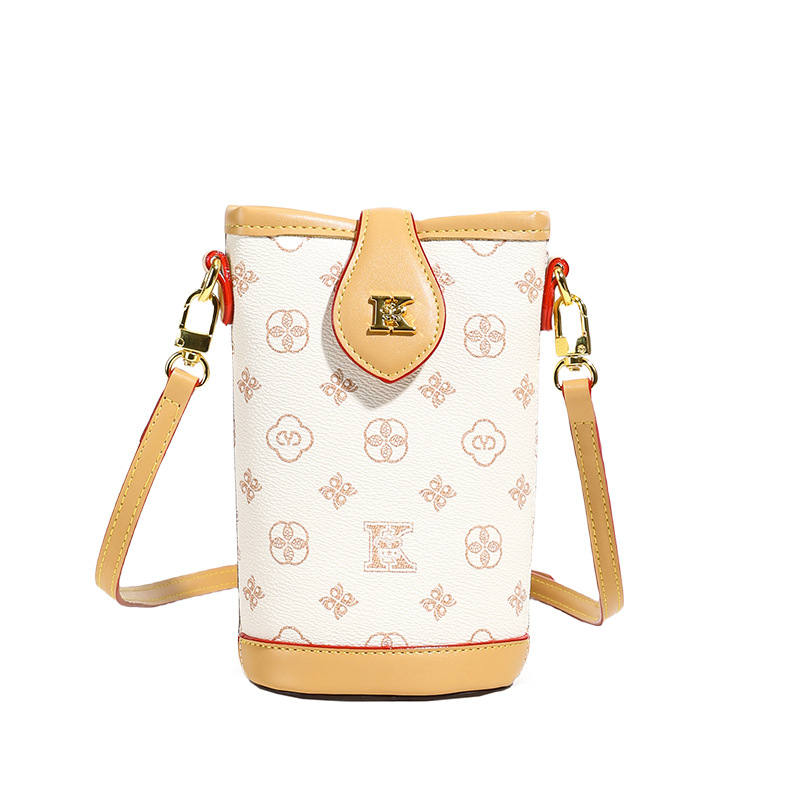 Free Shipping 2025 New Designer-Designed Instagrammable Bucket Bag - Artistic Floral Print Crossbody Purse, Versatile Shoulder Bag
