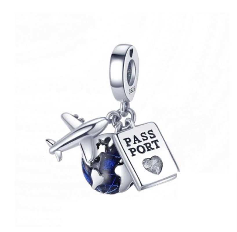Blue Devils Palm EyeMoon-ing Butterfly Dangle Charms Beads Fit Original 925 Sterling Silver Pan Bracelet JewelryXJ250517