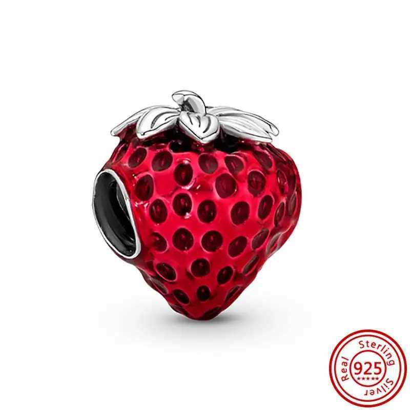 925 Silver Sterry with Cherry Fruits Cream Coffee Cup Pendant Sweet Beads Fit Original Pantaro Charms Bracelet JewelryXJ250517
