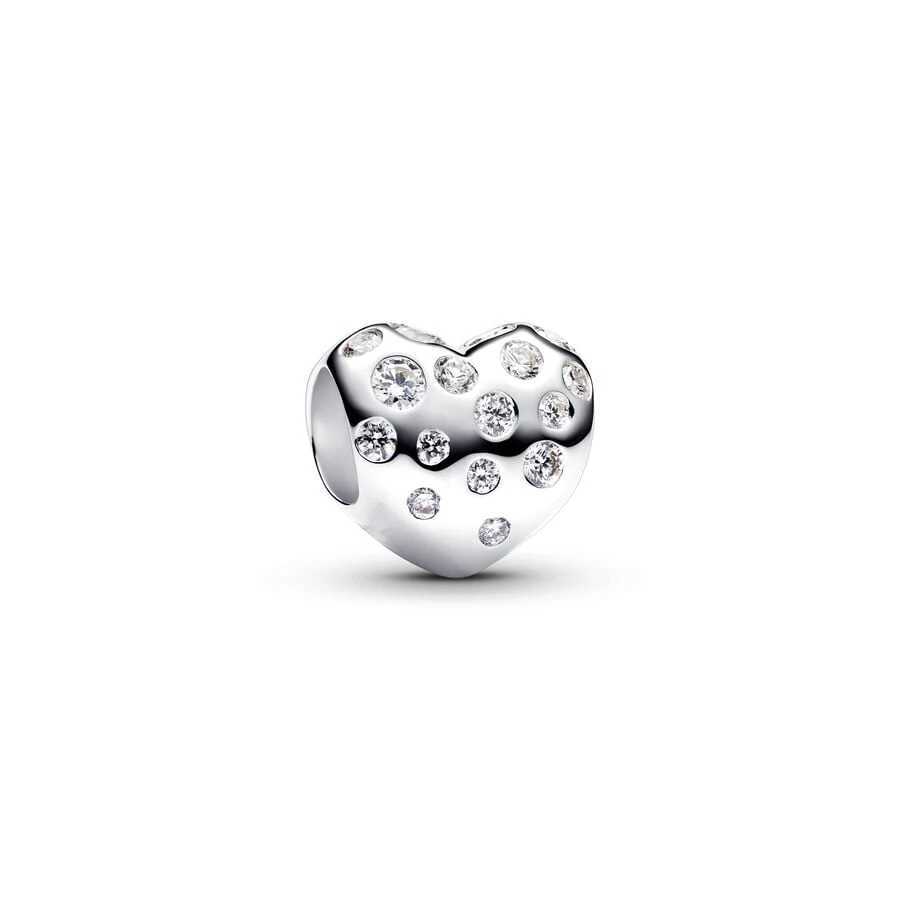 DIY Sparkling Gold Rose Gold Silver Heart She Charm Bead Fit Original 925 Sterling Silver Bracelet Women Fashion Jewelry GiftXJ250517