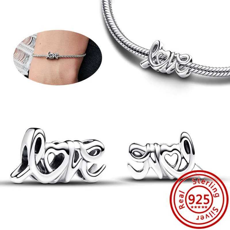 925 Sterling Silver Charm Twisting Arrow Lucky D Forever Always Infinity Silver Color Beads Fit Pantaro DIY BraceletXJ250517