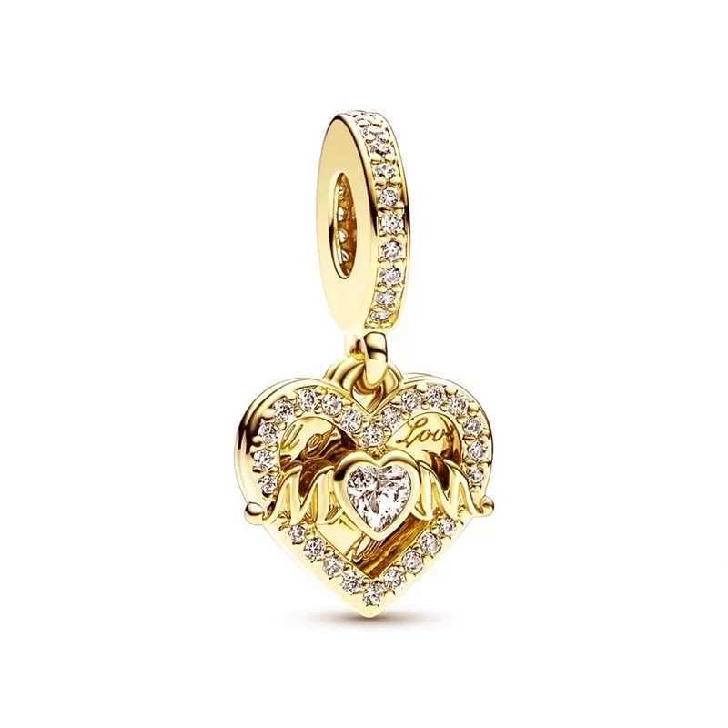 New Gold Plated Angel EyesPhoenix Kings Cake Dangle Charm Bead Fit Original 925 Sterling Silver Bracelet DIY JewelryXJ250517