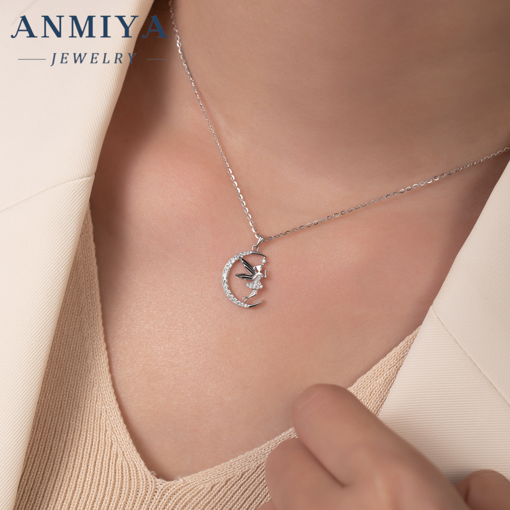 Fairy Princess With Shining Zirons S925 Necklace