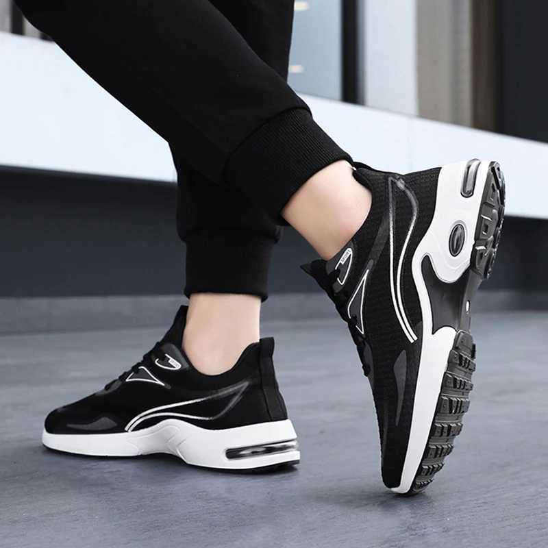 Oulylan New Spring Outdoor Soft Soled Mesh Sports Shoes Black Breathable Flat Bottom Casual Sports Shoes For MenXJ250517