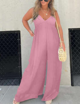 Wide Leg Jumpsuit Camisole Backless Loose Casual Wide Leg Jumpsuit Hot Selling