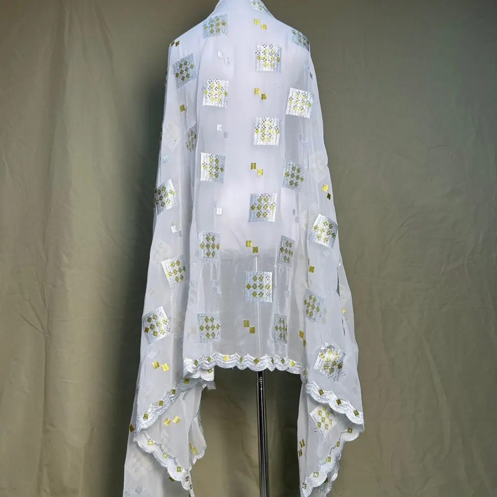 Dubai Scarf For Muslim Women African Chiffon big Hijab Islam Pashmina Turban Headscarf Embroidery Shawls 250517