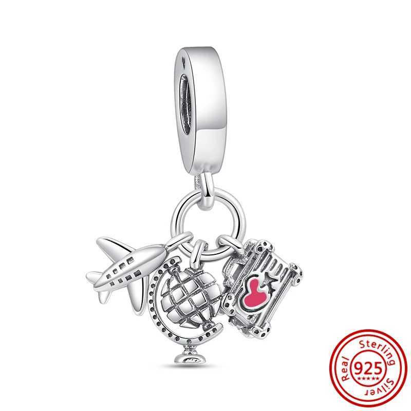 925 Sterling Silver Firefly Castle Charms Lock Bicycle Beads Pendant Fit Original Pantaro Bracelets Women DIY Jewelry GiftsXJ250517