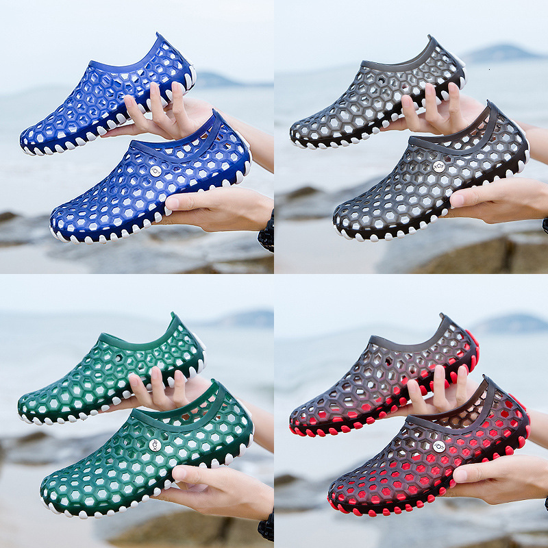 Summer Men's Mesh Fashion Wear resistant Anti slip Shoes Designer Breathable Good Water wading Couple Beach Sandals