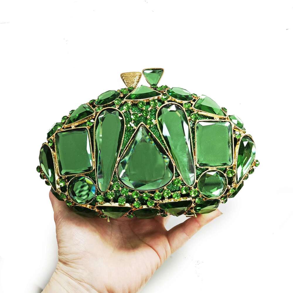 XIYUAN New Full Crystal Evening Clutch Bag Women Rhinestone Purses Pink/Gold Stone Handbag Brand Designer Bridal Clutches