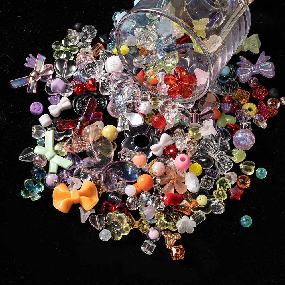 20pcs Mixed Style Acrylic Bow Flower Beads For DIY Handmade Phone Chain Bracelets Necklaces Jewelry Making Accories CraftsXJ250517