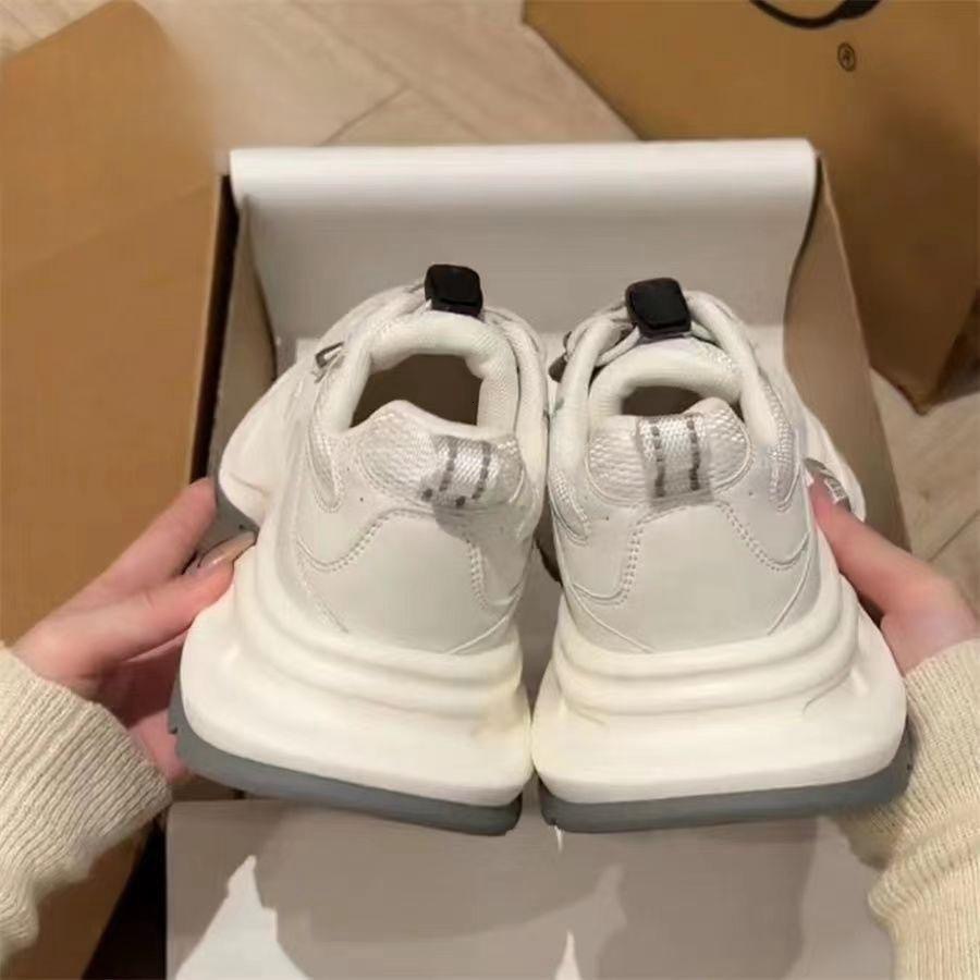 Thick soled repeated fishbone dad new mountaineering designer fashionable running height increasing casual women's shoes