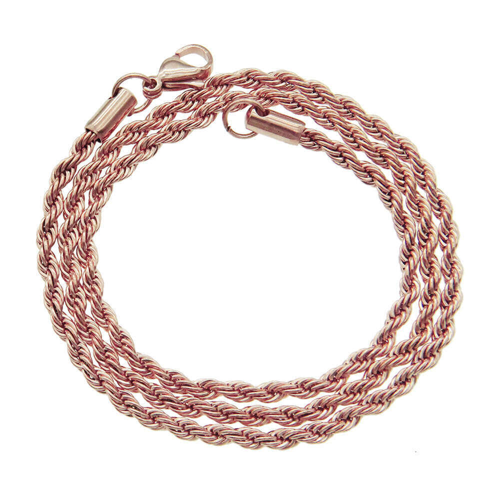 Unisex Titanium Steel Twist Chain Necklace Hiphop Jewelry for Men and Women Multi-Size Couple Streetwear Accessories