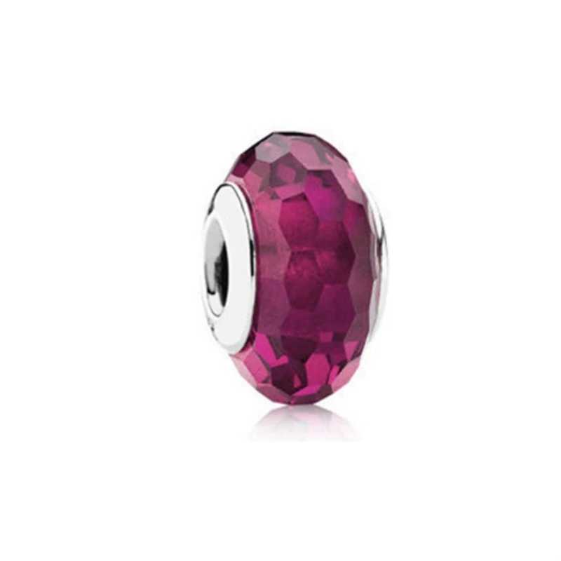 NEW Authentic Murano Glass Series DIY Jewelry Pink Red Yellow Charm Beads Fit Original Pan 925 Sterling Silver Bracelet NecklaceXJ250517