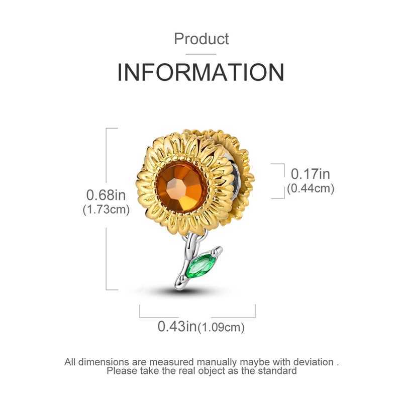 925 Sterling Silver Shining Sunflowers Pen Book Dangle Charm Fit DIY Bracelet Necklaces Teachers Day Gift Heartfelt JewelXJ250517