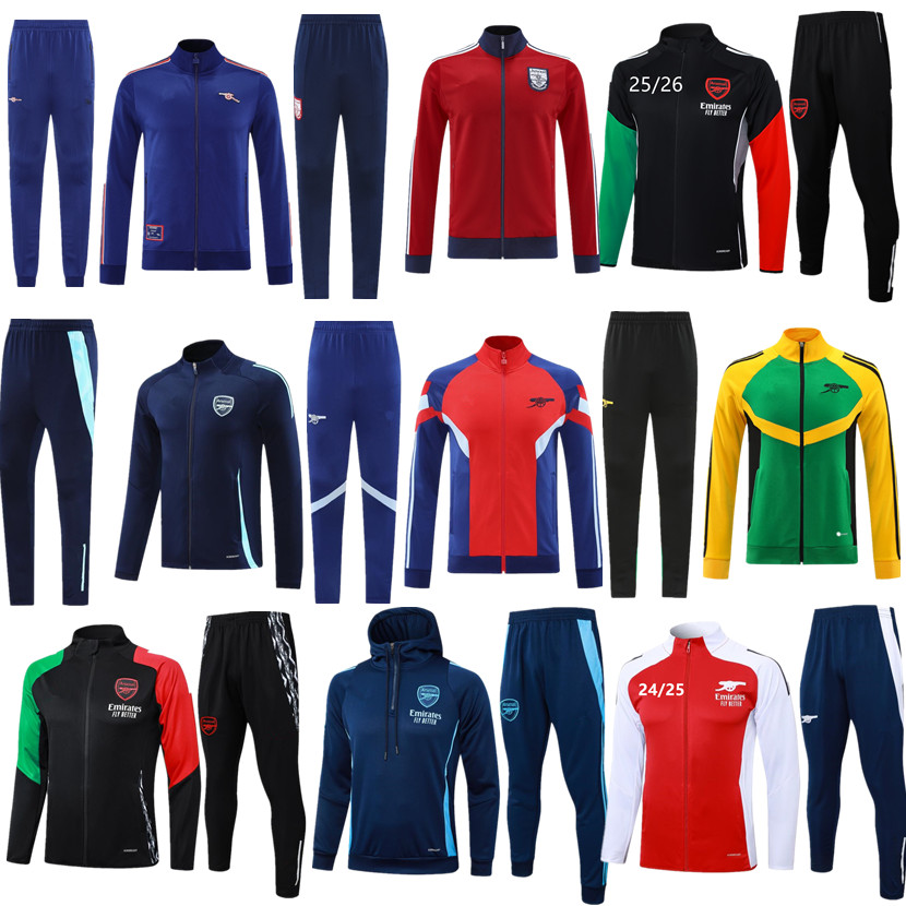 25 26 man Arsen gunner TRACKSUIT JACKET LONG ZIPPER TRACKSUIT soccer MARTINELLI ROWE SAKA 2025 2026 football PEPE ODEGAARD Nketiah G.JESUS FABIO MAN TRAINING SUIT SET