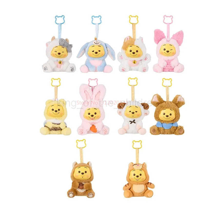 Disney Anime Disney Winnie The Pooh Series Naughty Party Vinyl Doll Blind Box Toys Pendant Cute Winnie The Pooh Doll Kid Ornaments Toys W250529