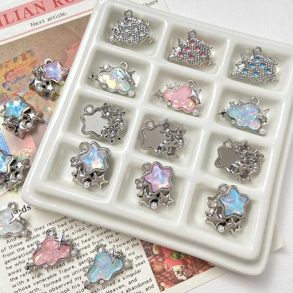 10pcs Diy Star Pendants Alloy Cloud Pendant Charms Necklace Earrings Bracelet Pendant Connectors Diy Jewelry Making AccoriesXJ250517