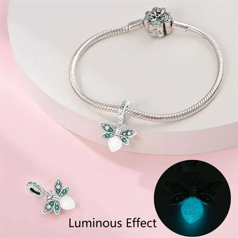Green Spring Series Butterflies Flowers Bird Heart Charm Beads Fits DIY 925 Sterling Silver Bracelet Necklace Women GiftXJ250517
