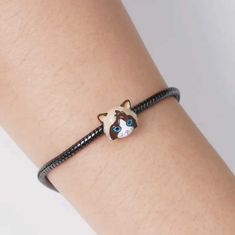 Fine 925 Silver Fit Original Bracelet Europe Cute Cartoon Doll Series Dangle Charm Beads Necklace Pendant Diy Women Jewelry GiftXJ250517
