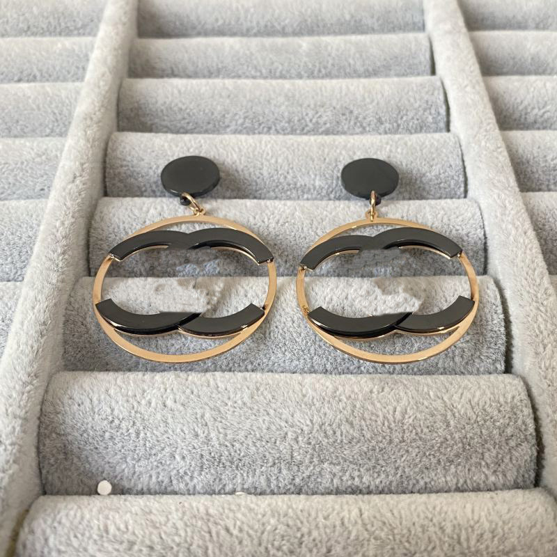 20 Mix Styles Big Size Fashion Designer Earrings Real Picture Luxury Letter Hip Hop Stainless Steel Earrings For Women Wholesale