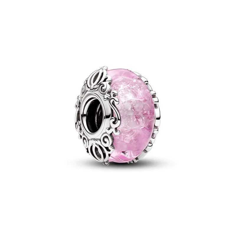 NEW Hot Sale Pink Series Coffee Pot Butterfly Dangle Charms Bead Fit Original Silver 925 Europeans Bracelet Women Jewelry GiftXJ250517