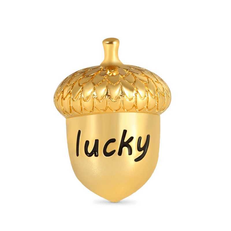 Gold Family Tree Daisy Safety Chain Lucky Hazelnut Cherry Blossom Clip Charm Beads Fit Original 925 Silver Bracelet DIY JewelryXJ250517