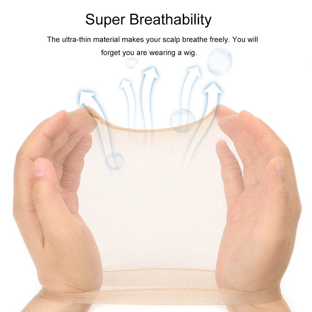 10/20Pcs Invisible Hd Wig Cap Thin Stocking Cap Nylon Stretch Mesh Hd Wig Caps Hair Net For Weave Sheer Hd Wig Cap For Wig 250513