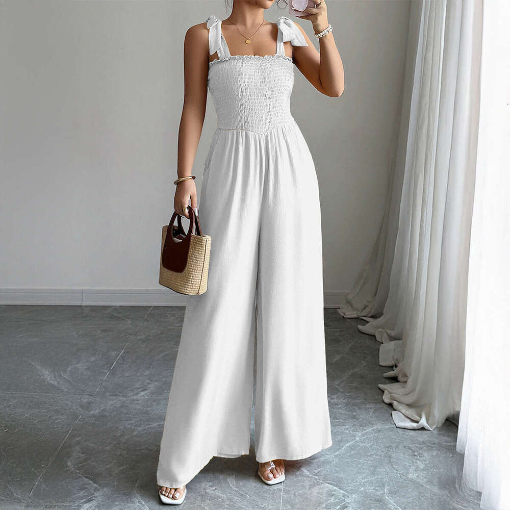 Wide Leg Jumpsuit Advanced Minimalist Camisole High Waisted Wide Leg Jumpsuit Women S Clothing For Spring Summer