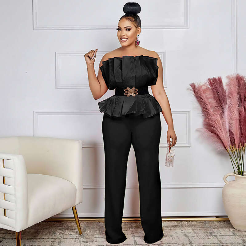Wide Leg Jumpsuit Women S Fashion Solid Color Jumpsuit Sexy Off Shoulder Casual Set
