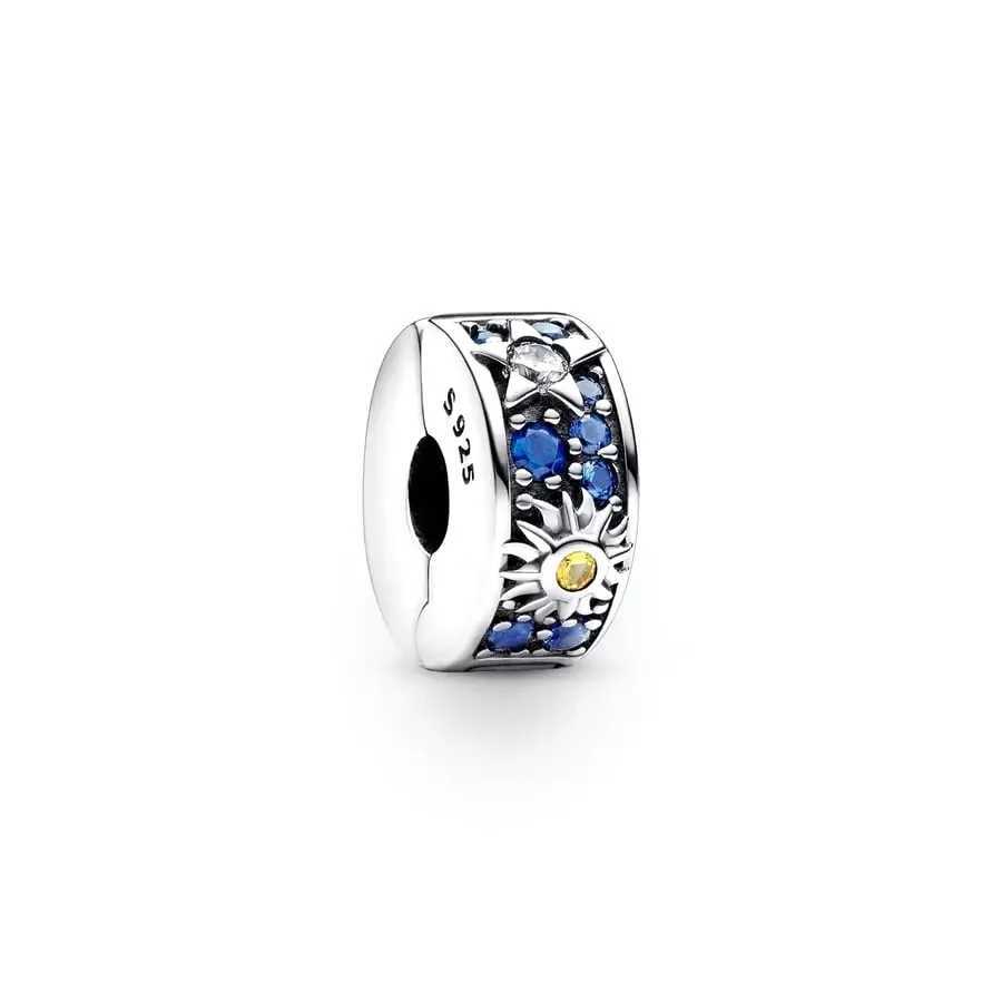 Sparkling Row ClipButterflies ClipHearium Cluster Safety Chain Charm Bead Fit Original Silver 925 Pan Bracelet Women JewelryXJ250517